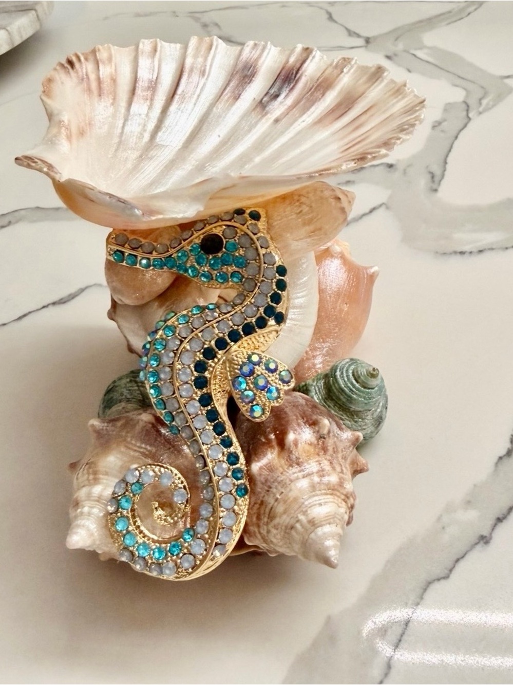 Seashell Decorative Accent Bowl - Natural Brown and Cream - Picture 7 of 7